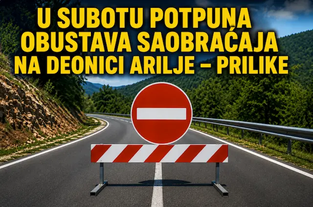U subotu potpuna obustava saobraćaja na deonici Arilje-Prilike
